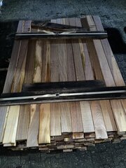 Ca. 329x Ipé hardhouten planken geschaafd, 21x70mm, 125cm